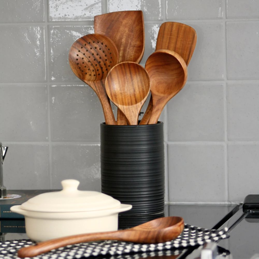 Set di Mestoli in Legno Scandinavo in Betulla Nordica