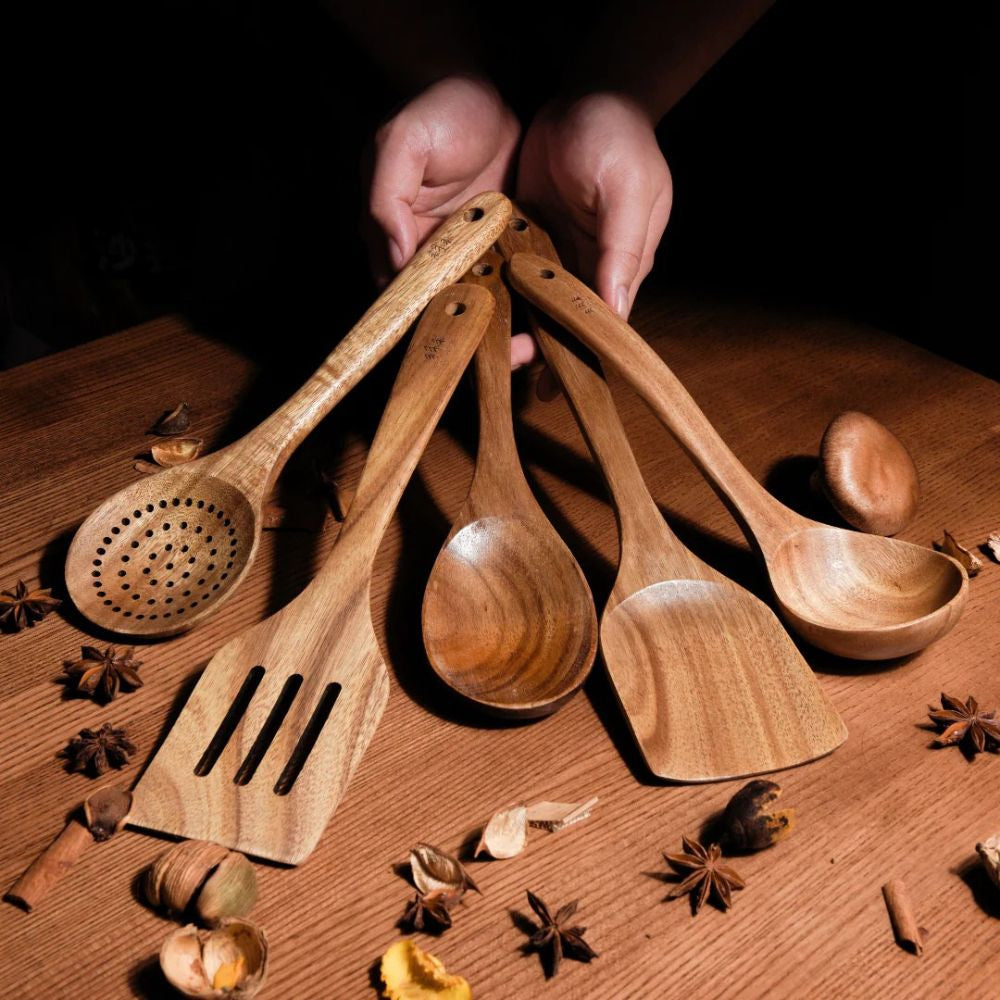 Set di Mestoli in Legno Scandinavo in Betulla Nordica
