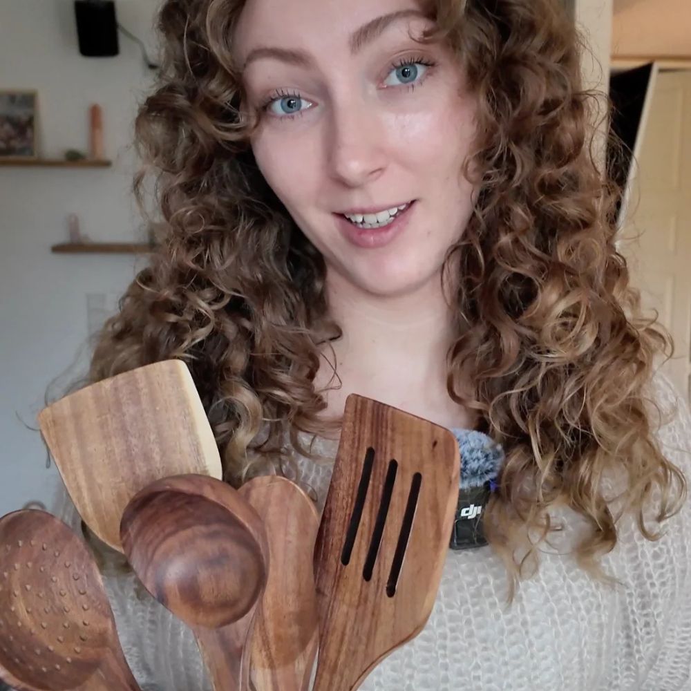 Set di Mestoli in Legno Scandinavo in Betulla Nordica